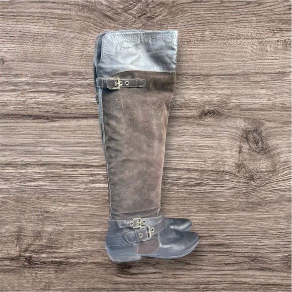 Carvela Wallace Triple Strap Knee High Boot Brown Size 39 - Picture 1 of 10